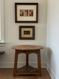 Antique Pine Cricket Table w/ Scalloped Apron