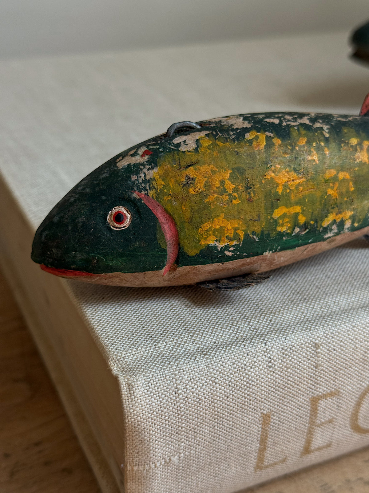 Pair of Authentic American Folk Art Fish Spearing Decoys