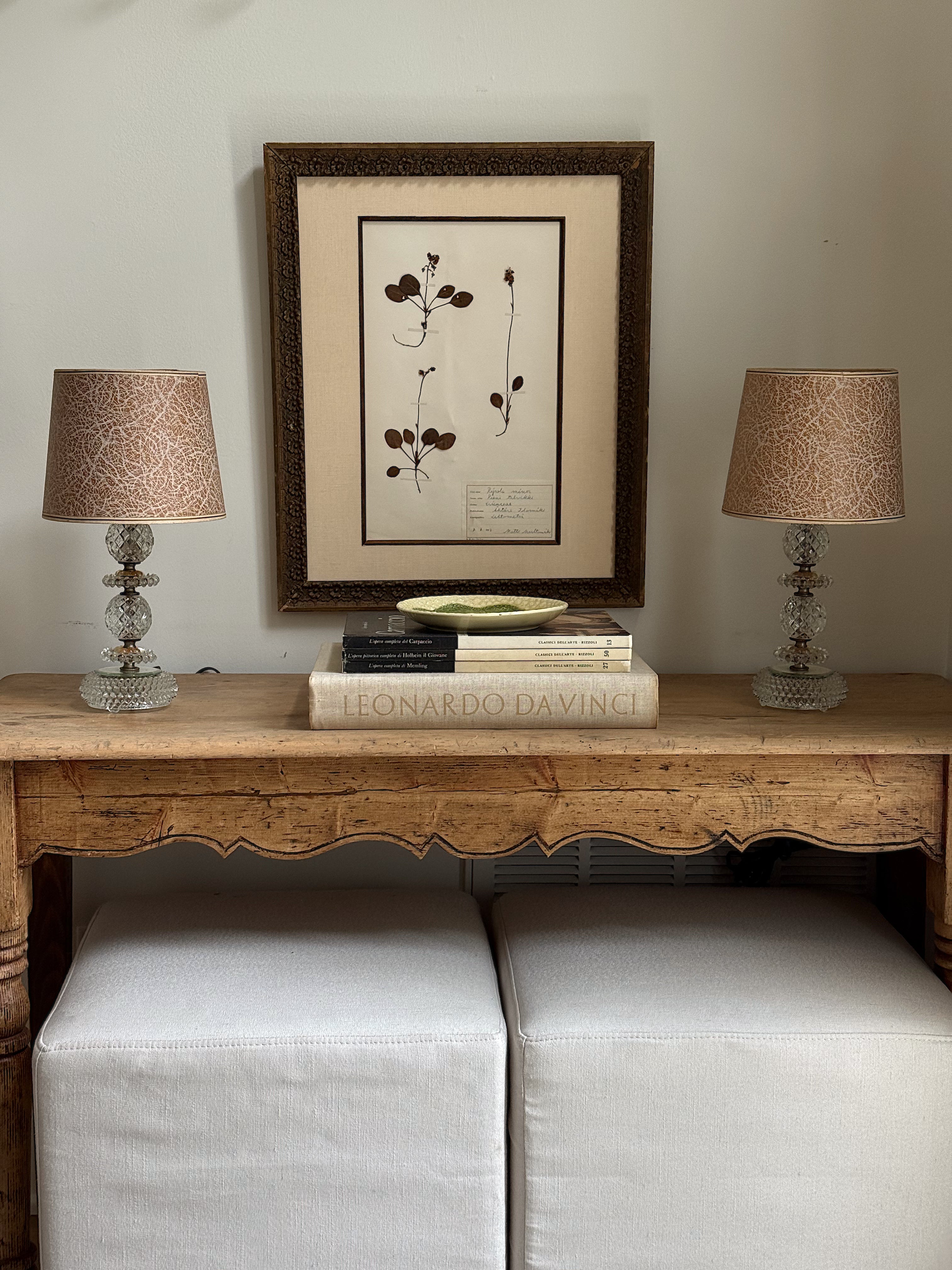 Set of Two Vintage Boudoir Lamps