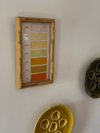Framed Antique French Linen Sample, Marigold