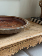 Vintage Stoneware Bowl with Fish Motif